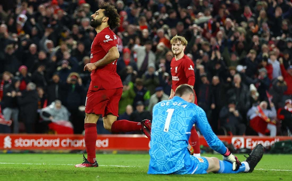 Reaksi David de Gea Usai Gawangnya Dibobol 7 Gol oleh Pemain Liverpool  Photo *