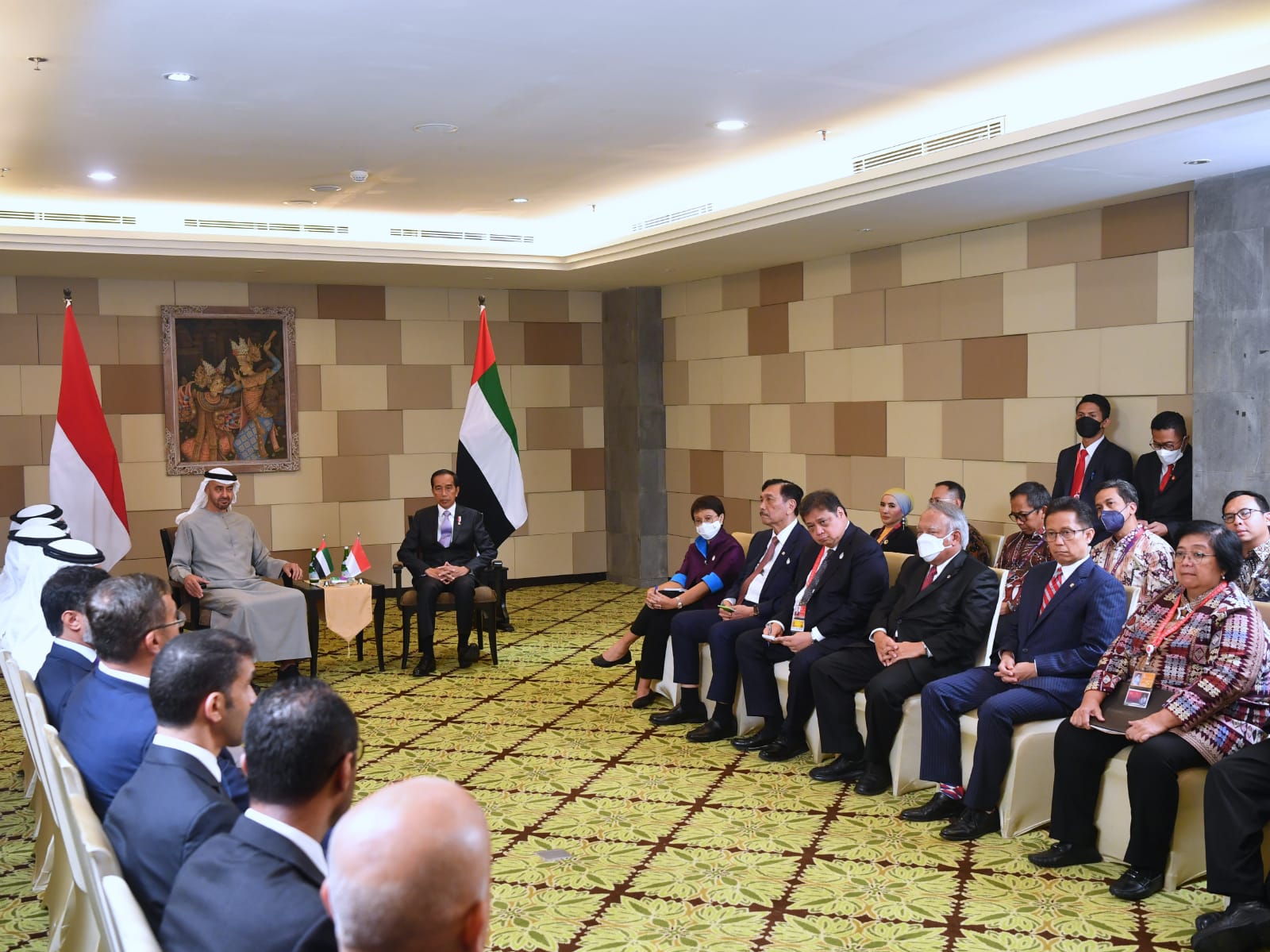 Presiden Jokowi Bertemu dengan Presiden MBZ di BNDCC
