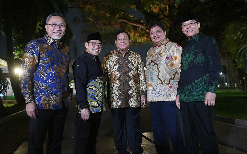 Potret Para Ketum Parpol Koalisi Berpangku Tangan usai Bertemu Jokowi