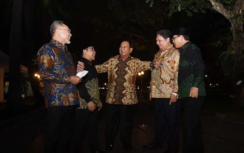 Potret Para Ketum Parpol Koalisi Berpangku Tangan usai Bertemu Jokowi